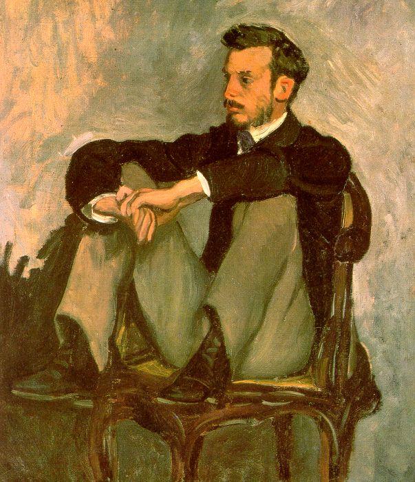 Frederic Bazille Portrait of Renoir oil painting image